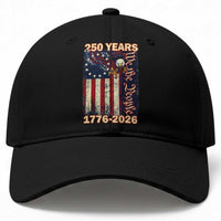 250th Anniversary USA Patriotic Baseball Cap 250 Years We The People Vintage Bald Eagle