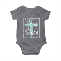 Easter He Is Risen Baby Onesie He Is Not Here Christian Cross
