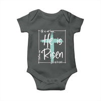 Easter He Is Risen Baby Onesie He Is Not Here Christian Cross