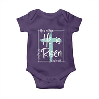 Easter He Is Risen Baby Onesie He Is Not Here Christian Cross