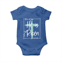 Easter He Is Risen Baby Onesie He Is Not Here Christian Cross