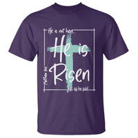 Easter He Is Risen T Shirt He Is Not Here Christian Cross