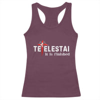 Tetelestai It Is Finished Racerback Tank Top Jesus Last Words Christian Easter