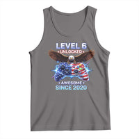 Funny 6th Birthday Tank Top Level 6 Unlocked Awesome Since 2020 USA Gamer