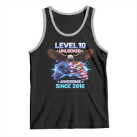 Funny 10th Birthday Tank Top Level 10 Unlocked Awesome Since 2016 USA Gamer