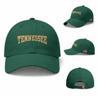 Tennessee Fan Baseball Cap Orange Retro Checkered Varsity TN State