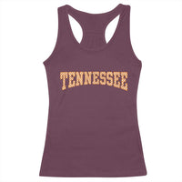 Tennessee Fan Racerback Tank Top Orange Retro Checkered Varsity TN State