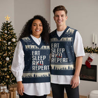 Eat Sleep RKO Repeat V-Neck Knit Sweater Vest Blood Stained