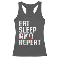 Eat Sleep RKO Repeat Racerback Tank Top Blood Stained