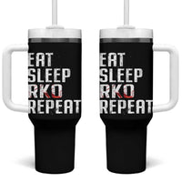 Eat Sleep RKO Repeat Tumbler With Handle Blood Stained