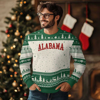 Alabama Fan Ugly Christmas Sweater Red Bold Sport State Letters Game Day
