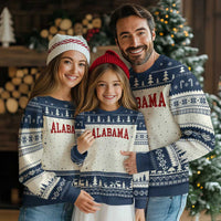 Alabama Fan Ugly Christmas Sweater Red Bold Sport State Letters Game Day
