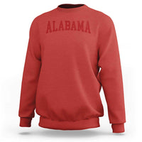 Alabama Fan Sweatshirt Red Bold Sport State Letters Game Day