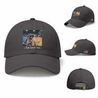 Basketball Raccoon I Live Here Now Baseball Cap Funny Trash Panda Drinking Iced Coffee Basketball Court