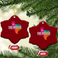 San Antonio Texas TX Fiesta Sports For Latino Fans Ceramic Ornament