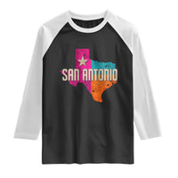 San Antonio Texas TX Fiesta Sports For Latino Fans Raglan Shirt