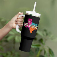 San Antonio Texas TX Fiesta Sports For Latino Fans Tumbler With Handle