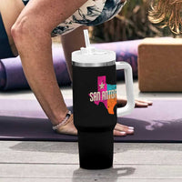 San Antonio Texas TX Fiesta Sports For Latino Fans Tumbler With Handle