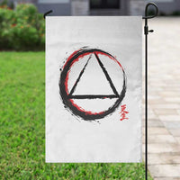 AA Sober Logo Symbol Serenity Recovery Garden Flag Japanese Brushstroke Circle