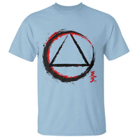 AA Sober Logo Symbol Serenity Recovery T Shirt Japanese Brushstroke Circle