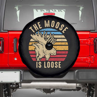 Funny The Moose Is Loose Spare Tire Cover Moose Lover Retro Vintage - Wonder Print Shop