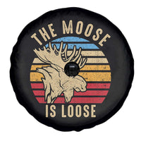 Funny The Moose Is Loose Spare Tire Cover Moose Lover Retro Vintage - Wonder Print Shop