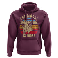 Funny Moose Lover Hoodie The Moose Is Loose Retro Vintage - Wonder Print Shop