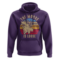 Funny Moose Lover Hoodie The Moose Is Loose Retro Vintage - Wonder Print Shop