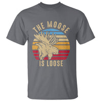 Funny Moose Lover T Shirt The Moose Is Loose Retro Vintage - Wonder Print Shop