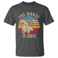 Funny Moose Lover T Shirt The Moose Is Loose Retro Vintage - Wonder Print Shop