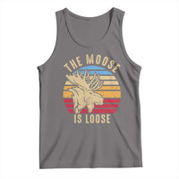Funny The Moose Is Loose Tank Top Moose Lover Retro Vintage - Wonder Print Shop
