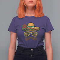 Cinco De Mayo T Shirt For Women Funny Sombrero Face Fiesta Party Mexico Costume - Wonder Print Shop