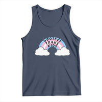 Funny Protect Trans Kids Tank Top LGBT Pride Rainbow