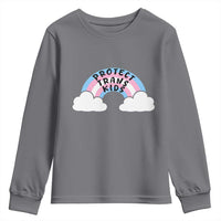 Funny Protect Trans Kids Youth Sweatshirt LGBT Pride Rainbow