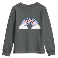 Funny Protect Trans Kids Youth Sweatshirt LGBT Pride Rainbow