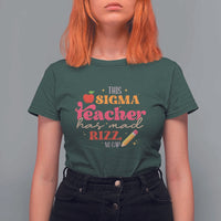 Funny Rizz Teacher T Shirt For Women This Sigma Teacher Has Mad Rizz No Cap