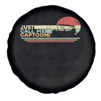 Funny Just Call Me Captoon Spare Tire Cover Pontoon Boat Captain