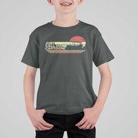 Funny Just Call Me Captoon T Shirt For Kid Pontoon Boat Captain