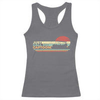 Funny Just Call Me Captoon Racerback Tank Top Pontoon Boat Captain
