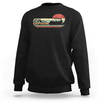 Funny Just Call Me Captoon Sweatshirt Pontoon Boat Captain