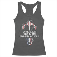Funny Boating Captain Racerback Tank Top If You Can Read This Pull Me Back Into The Boat