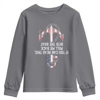 Funny Boating Captain Youth Sweatshirt If You Can Read This Pull Me Back Into The Boat