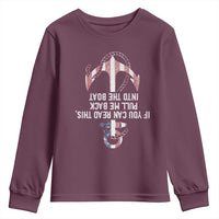 Funny Boating Captain Youth Sweatshirt If You Can Read This Pull Me Back Into The Boat