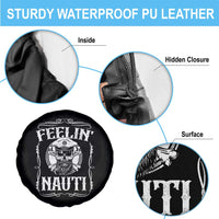 Funny Feelin Nauti Spare Tire Cover Boat Captain Pontoon Sailing Sailor Skull