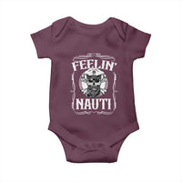 Funny Feelin Nauti Baby Onesie Boat Captain Pontoon Sailing Sailor Skull