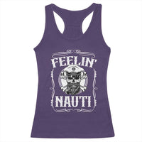 Funny Feelin Nauti Racerback Tank Top Boat Captain Pontoon Sailing Sailor Skull