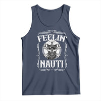 Funny Feelin Nauti Tank Top Boat Captain Pontoon Sailing Sailor Skull