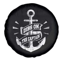 Funny Dibs On The Captain Spare Tire Cover Boating Boat Lover Vintage Anchor