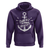 Funny Dibs On The Captain Hoodie Boating Boat Lover Vintage Anchor