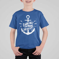 Funny Dibs On The Captain T Shirt For Kid Boating Boat Lover Vintage Anchor